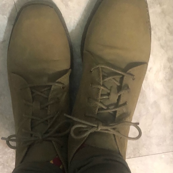 Sporto size 10 Green lace up boots faux suede - Picture 6 of 11